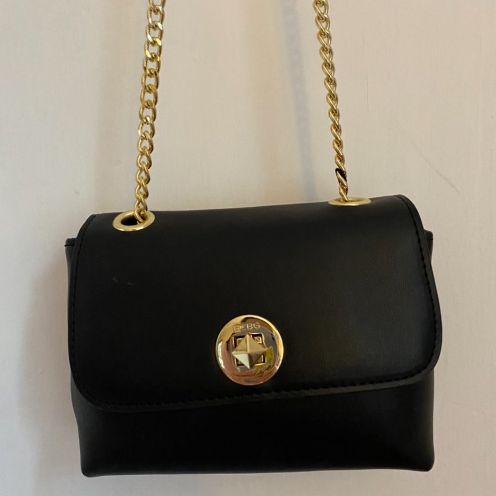 mini bcbg black crossbody purse